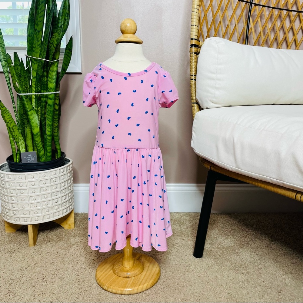 Dot dot smile heart toddler dress